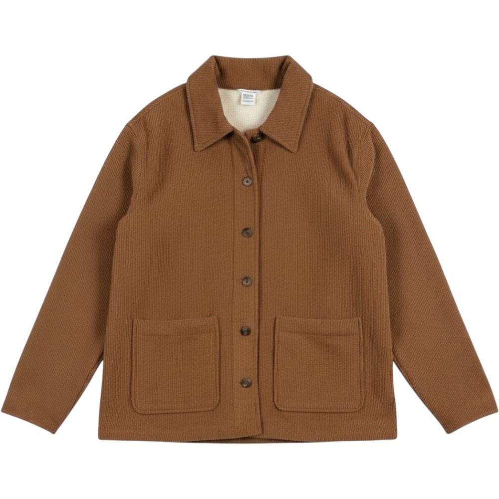 NWT Boston Traders Womens •XL• Tan Corduroy Sherpa Lined Jacket Shacket Layering